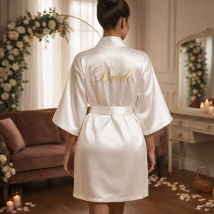 kimono bride satin